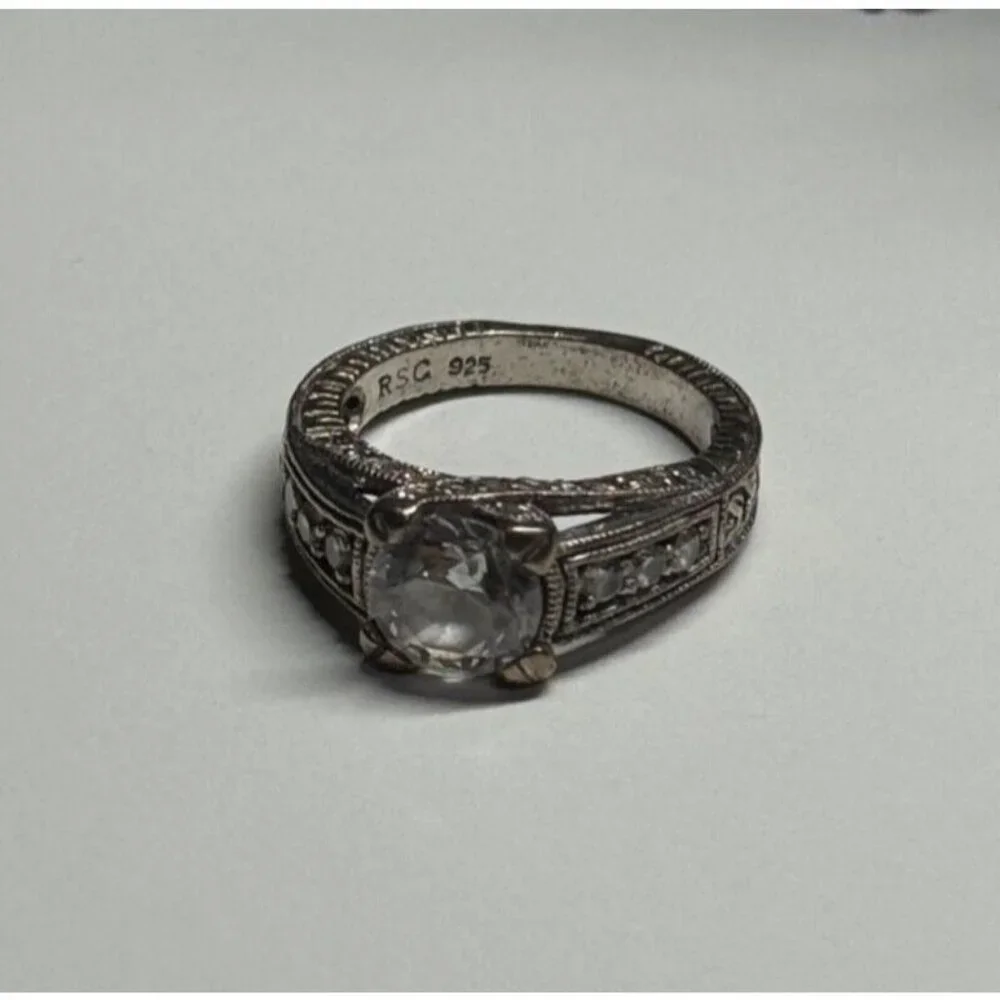 925 STERLING SILVER CZ RING SIZE 6